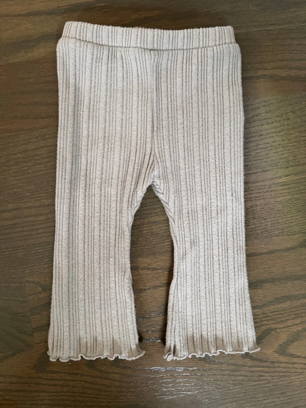 Old Navy Gray Ribbed Knit Top & Flare Pants Set | 6-12M